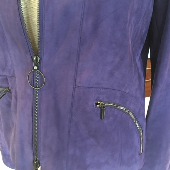 Akris Punto purple suede jacket